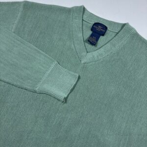 Dockers‎ Golf Mens V-Neck Sweater Sage Green Knit Acrylic Size Medium
